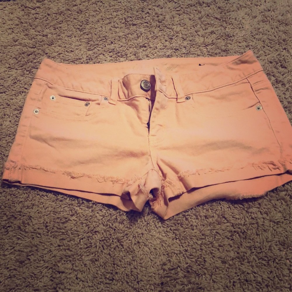 American Eagle mauve/salmon midi shorts